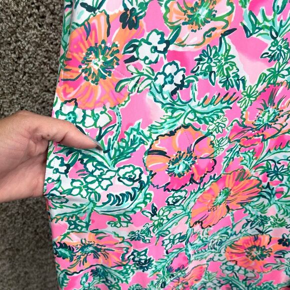 Lilly Pulitzer Dress Women’s Medium Solia UPF 50+ Perfect Poppy Floral Print - Picture 4 of 9